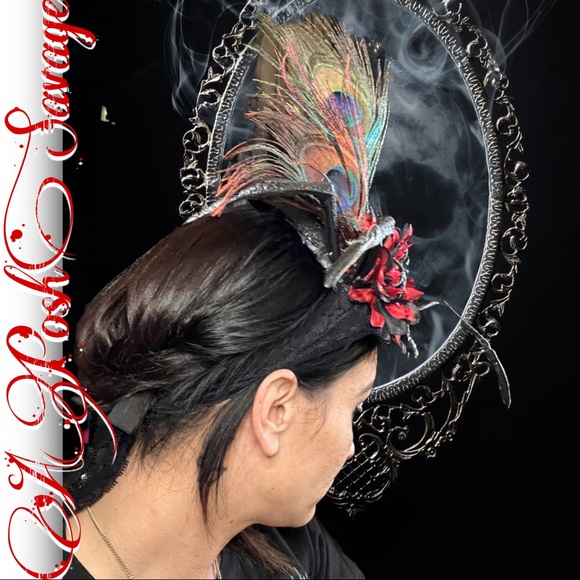 Glitz & Glam Black Spider Hat w/ Lace Wrap - Picture 10 of 13